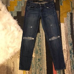 Jcrew distressed toothpick skinny jeans size 27a